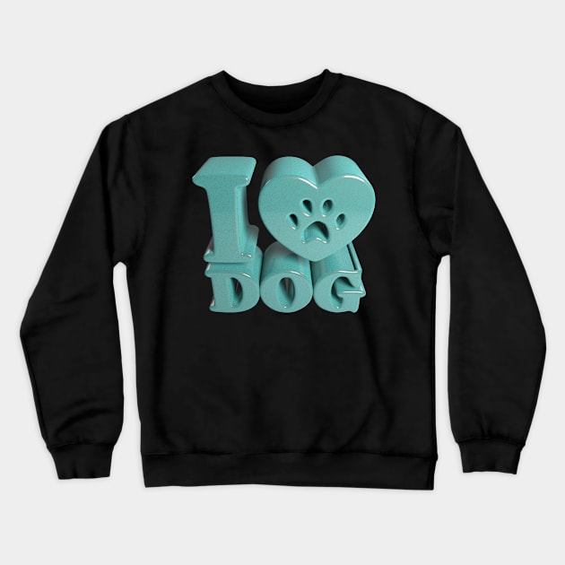 3D I Love Dog - Car-Paint2 Crewneck Sweatshirt by 3DMe